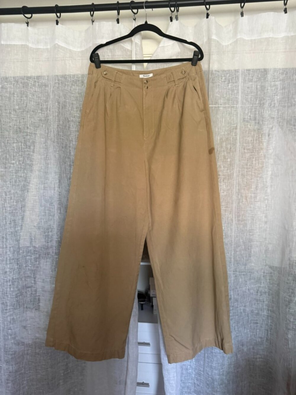 Madewell Khaki Harlow Wide Leg Pants – Size 14